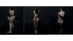 Cuerpo en transición. tres imágenes de 150x130cm.